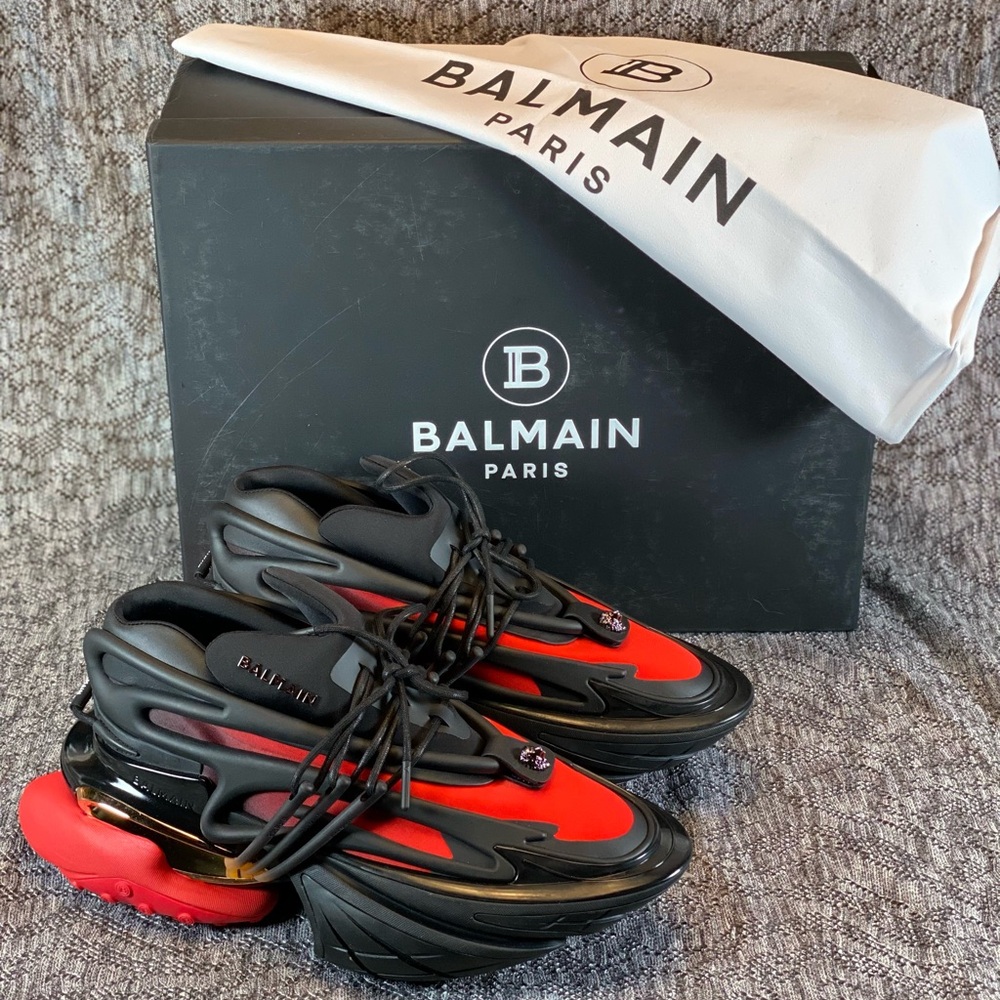 Balmain Unicorn Low Top Sneakers Men's 9 Neoprene